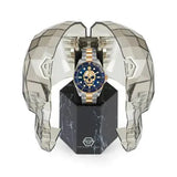 Buy Shop Philipp Plein The $kull Diver Blue Dial Two Tone Steel Strap Watch For Men- PWOAA0722 USA Online