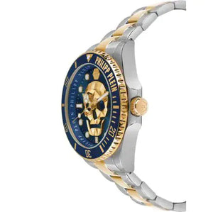 Buy Shop Philipp Plein The $kull Diver Blue Dial Two Tone Steel Strap Watch For Men- PWOAA0722 USA Online