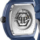 Buy Shop Philipp Plein The SKeleton Blue Dial Blue Silicone Strap Watch for Men - PWVBA0323 USA Online