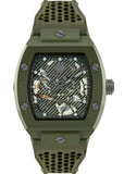 Buy Shop Philipp Plein The Skeleton Green Dial Green Silicone Strap Watch for Men- PWVBA0223 USA Online