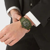 Buy Shop Philipp Plein The Skeleton Green Dial Green Silicone Strap Watch for Men- PWVBA0223 USA Online