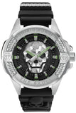 Buy Shop Philipp Plein The Skull Black Dial Black Silicone Strap Watch for Men - PWAAA0121 USA Online