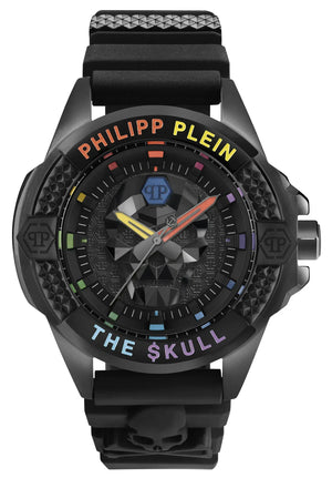 Buy Shop Philipp Plein The Skull Black Dial Black Silicone Strap Watch for Men - PWAAA0621 USA Online