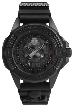 Buy Shop Philipp Plein The Skull Black Dial Black Silicone Strap Watch for Men - PWAAA0721 USA Online
