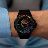 Buy Shop Philipp Plein The Skull Black Dial Black Silicone Strap Watch For Men - PWAAA1121 USA Online