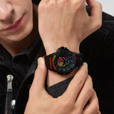 Buy Shop Philipp Plein The Skull Black Dial Black Silicone Strap Watch For Men - PWAAA1121 USA Online