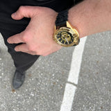 Buy Shop Philipp Plein The Skull Gold Dial Black Silicone Strap Watch for Men - PWAAA0221 USA Online