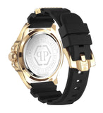 Buy Shop Philipp Plein The Skull Gold Dial Black Silicone Strap Watch for Men - PWAAA0221 USA Online