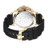 Buy Shop Philipp Plein The Skull Gold Dial Black Silicone Strap Watch for Men - PWAAA0221 USA Online