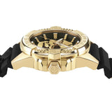 Buy Shop Philipp Plein The Skull Gold Dial Black Silicone Strap Watch for Men - PWAAA0221 USA Online