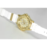 Buy Shop Philipp Plein The Skull Gold Dial White Silicone Strap Watch for Men - PWAAA1221 USA Online