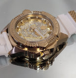Buy Shop Philipp Plein The Skull Gold Dial White Silicone Strap Watch for Men - PWAAA1221 USA Online