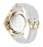 Buy Shop Philipp Plein The Skull Gold Dial White Silicone Strap Watch for Men - PWAAA1221 USA Online