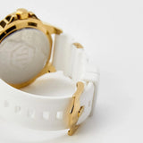 Buy Shop Philipp Plein The Skull Gold Dial White Silicone Strap Watch for Men - PWAAA1221 USA Online