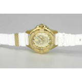 Buy Shop Philipp Plein The Skull Gold Dial White Silicone Strap Watch for Men - PWAAA1221 USA Online