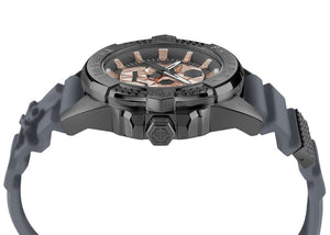 Buy Shop Philipp Plein The Skull Grey Dial Grey Silicone Strap Watch For Men- PWAAA2324 USA Online