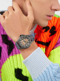 Buy Shop Philipp Plein The Skull Grey Dial Grey Silicone Strap Watch For Men- PWAAA2324 USA Online