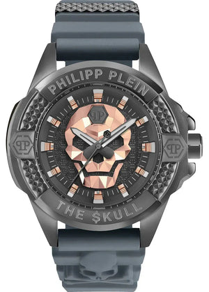 Buy Shop Philipp Plein The Skull Grey Dial Grey Silicone Strap Watch For Men- PWAAA2324 USA Online