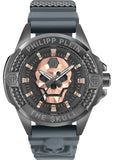 Buy Shop Philipp Plein The Skull Grey Dial Grey Silicone Strap Watch For Men- PWAAA2324 USA Online