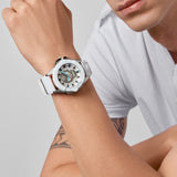 Buy Shop Philipp Plein The Skull White Dial White Silicone Strap Watch for Men - PWAAA1521 USA Online