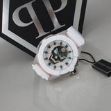 Buy Shop Philipp Plein The Skull White Dial White Silicone Strap Watch for Men - PWAAA1521 USA Online