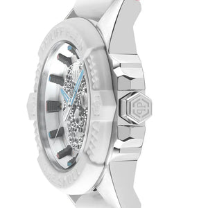 Buy Shop Philipp Plein The Skull White Dial White Silicone Strap Watch for Men - PWAAA1521 USA Online
