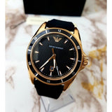 Buy Shop Emporio Armani Sport Quartz Black Dial Black Rubber Strap Watch For Men - AR11101 USA Online