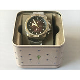 Buy Shop Fossil Bronson Chronograph Red Dial Silver Steel Strap Watch for Men - FS5878 USA Online