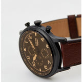 Buy Shop Fossil Retro Pilot Chronograph Brown Dial Brown Leather Strap Watch for Men - FS5833 USA Online