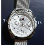 Buy Shop Tommy Hilfiger Mia Silver Dial Silver Mesh Bracelet Watch for Men - 1781628 USA Online