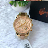 Buy Shop Michael Kors Ritz Chronograph Rose Dial Two Tone Steel Strap Watch for Women - MK6475 USA Online