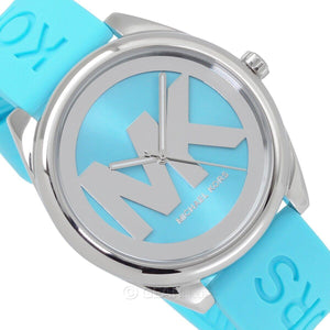 Buy Shop Michael Kors Janelle Quartz Blue Dial Blue Rubber Strap Watch For Women - MK7350 USA Online