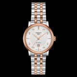 Tissot T Classic Carson Premium Diamonds White Dial Two Tone Steel Strap Watch for Women - T122.207.22.036.00