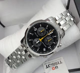 Buy Shop Tissot T Sport PRC200 Chronograph Black Dial Silver Steel Strap Watch for Men - T17.1.586.52 USA Online