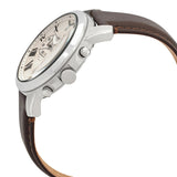 Buy Shop Fossil Grant Chronograph White Dial Brown Leather Strap Watch for Men - FS4735 USA Online
