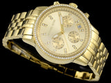 Buy Shop Michael Kors Runway Chronograph Gold Dial Gold Steel Strap Watch For Women - MK5698 USA Online