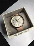 Buy Shop Michael Kors Jaryn Quartz Gold Dial Pink Leather Strap Watch For Women - MK2471 USA Online