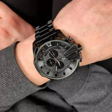 Buy Shop Diesel Mega Chief Chronograph Black Dial Black Steel Strap Watch For Men - DZ4355 USA Online