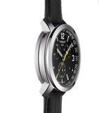 Buy Shop Tissot PRC 200 Chronograph Black Dial Black Leather Strap Watch For Men - T055.417.16.057.00 USA Online