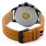 Buy Shop Tommy Hilfiger James Quartz Black Dial Brown Leather Strap Watch For Men - 1791486 USA Online