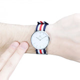 Buy Shop Daniel Wellington Classic Canterbury White Dial Two Tone Nylon Strap Watch For Men - DW00100016 USA Online