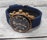 Buy Shop Guess Fleet Blue Dial Blue Rubber Strap Watch for Men - W0971G3 USA Online