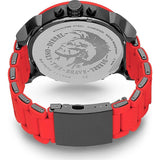 Buy Shop Diesel Mr Daddy 2.0 Chronograph Black Dial Red Silicone Strap Watch For Men - DZ7370 USA Online