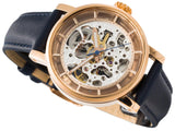 Buy Shop Fossil Original Boyfriend Skeleton White Dial Blue Leather Strap Watch for Women - ME3086 USA Online
