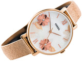 Buy Shop Fossil Jacqueline Three-Hand White Dial Rose Gold Mesh Bracelet Watch for Women - ES4534 USA Online