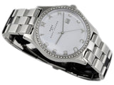 Buy Shop Marc Jacobs Henry Diamonds White Dial Silver Steel Strap Watch for Women - MBM3044 USA Online