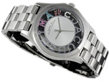 Buy Shop Marc Jacobs Henry Skeleton Silver Dial Silver Steel Strap Watch for Women - MBM3262 USA Online