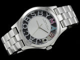 Buy Shop Marc Jacobs Henry Skeleton Silver Dial Silver Steel Strap Watch for Women - MBM3262 USA Online