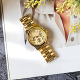 Buy Shop Michael Kors Runway Chronograph Gold Dial Gold Steel Strap Watch For Women - MK7323 USA Online