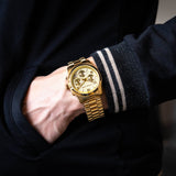 Buy Shop Michael Kors Runway Chronograph Gold Dial Gold Steel Strap Watch For Women - MK7323 USA Online